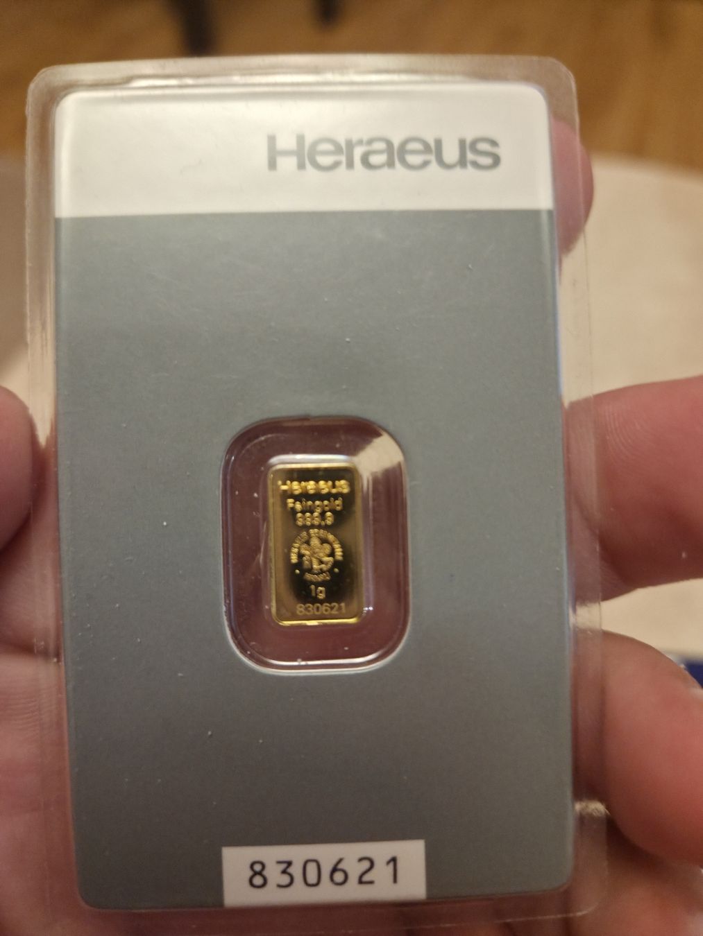 Métaux précieux: Heraeus Goldbarren 1g 999.9 neu – Neuf (Voir description) à Gossau SG par Smoki