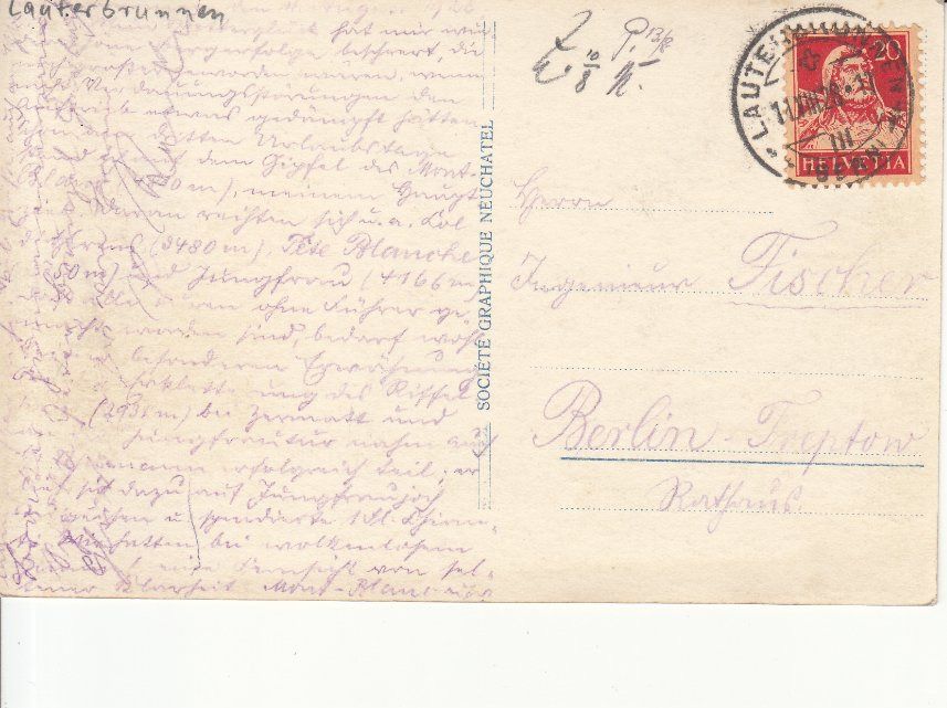 Cartoline postali: Concordia-Hütte 1928 – Usato da Bürglen TG venduto da StampGraf 1