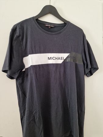 Michael Kors Herren T-Shirt – Dunkelgrau – Logo – Gr. XL