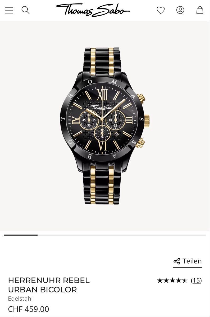 Thomas Sabo Orologi: Thomas Sabo Herrenuhr Rebel Urban – Usato da Goldach venduto da Pero911 7