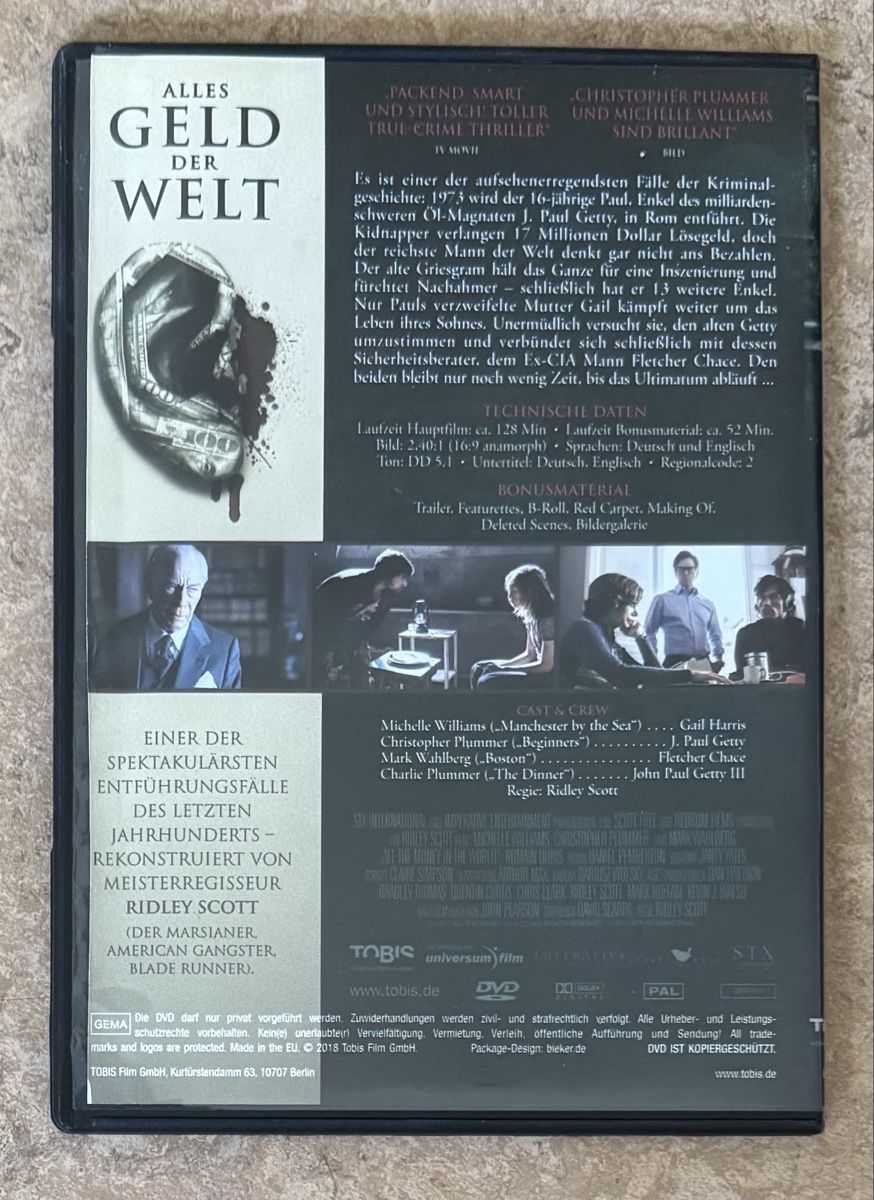 Tous les DVDs: ALLES GELD DER WELT  – Neuf (Voir description) à Dietikon par AndreaSch01 1