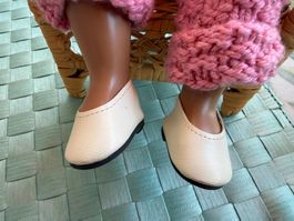 1 Paar Puppenschuhe, Ballerinas, Sasha Baby etc., 5.5 cm