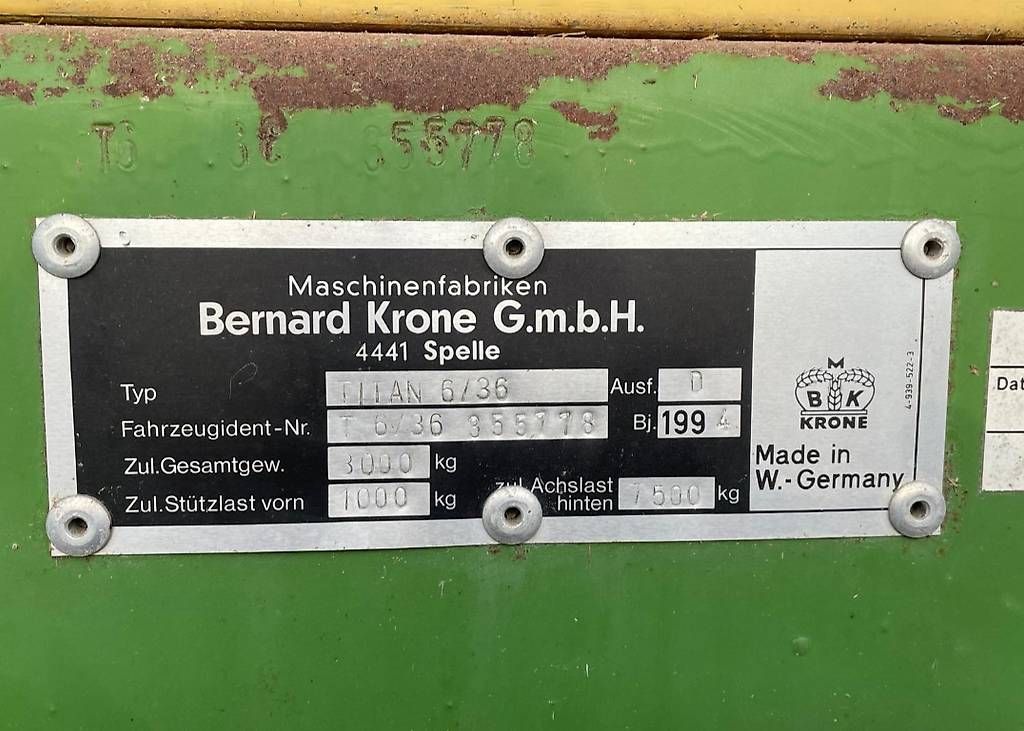 Rimorchi: Ladewagen Krone Titan 6/36 – Usato da Gossau SG venduto da fab_blv6 2
