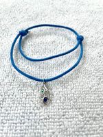 Hübsches, blaues Armband mit Anhänger, Sommer Schmuck!