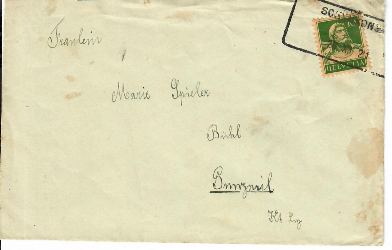 Tutti i francobolli: Brief - Aushilfsstempel Schenkon 1921 – Usato da Hochdorf venduto da Ziegel-16