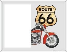 Spiegelbilderrahmen - Route 66 m. Bike