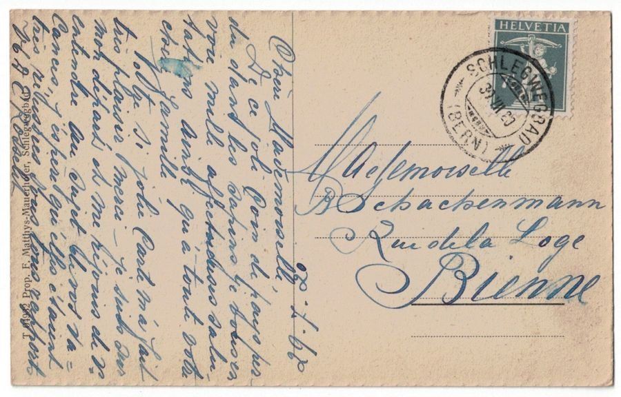 Cartoline postali: Schlegwegbad, gelaufen 1920 – Usato da Frauenfeld venduto da POML 1