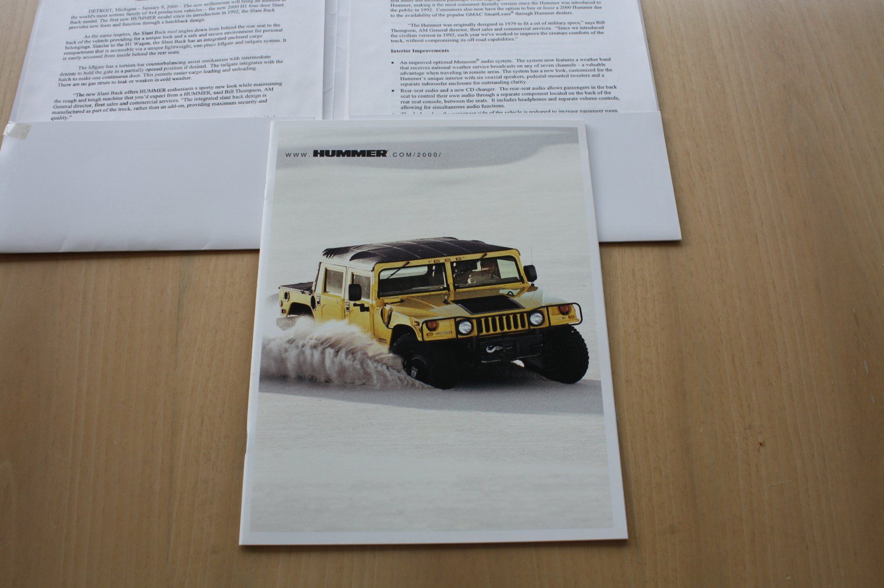 Hummer Documenti: Hummer H1 Pressemappe & Prospekt/Dias 2000 – Usato da Wikon venduto da erwin400 3