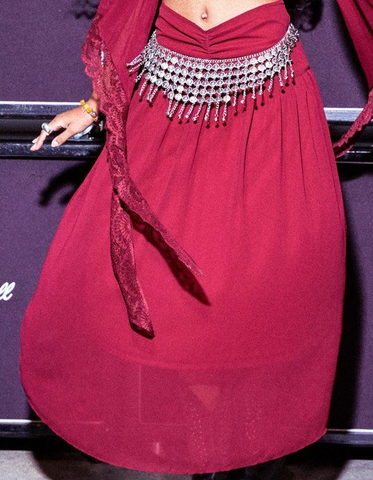 doppellagiger dunkelroter bodenlanger jupe XL | Kaufen auf Ricardo