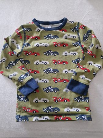 Langarmshirt  Auto grün Grösse 98 gebraucht