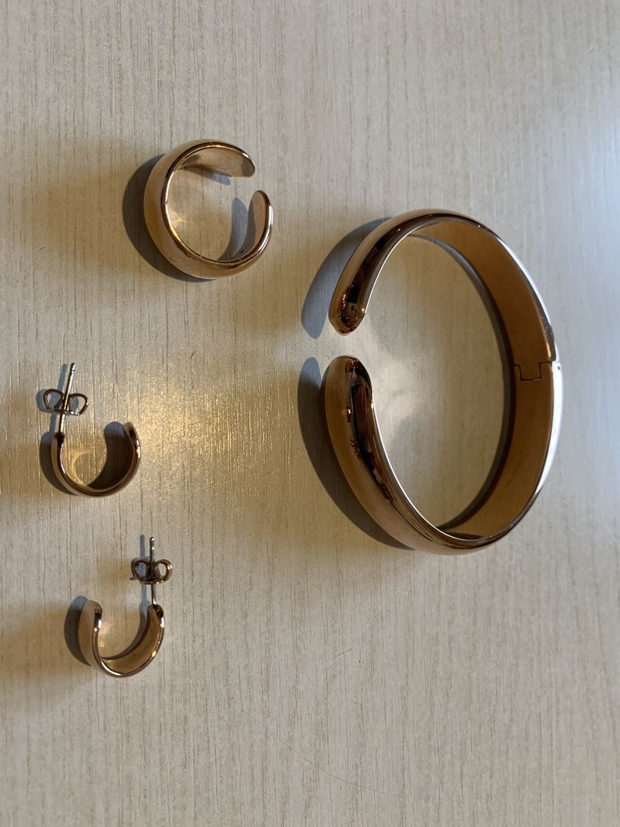 Calvin Klein Altri gioielli: Calvin Klein Armreif, Ohrstecker und Ring, Gr. B7 – Nuovo (secondo la descrizione) da Blankenburg venduto da blackskorp
