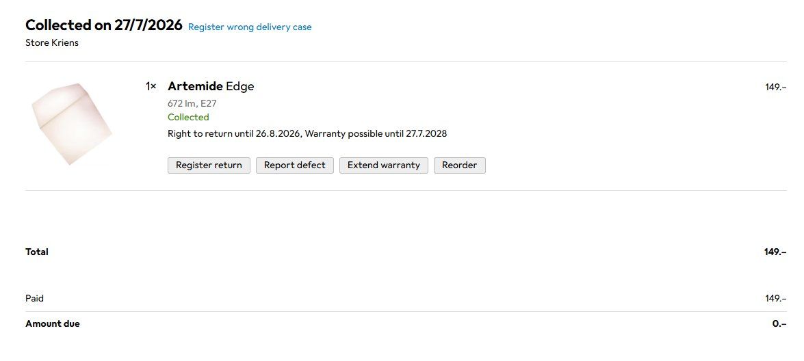 Artemide Lampadari & plafoniere: Artemide Edge Ceiling / Wall lamp (plastic) – Nuovo (secondo la descrizione) da Horw venduto da markro01 4