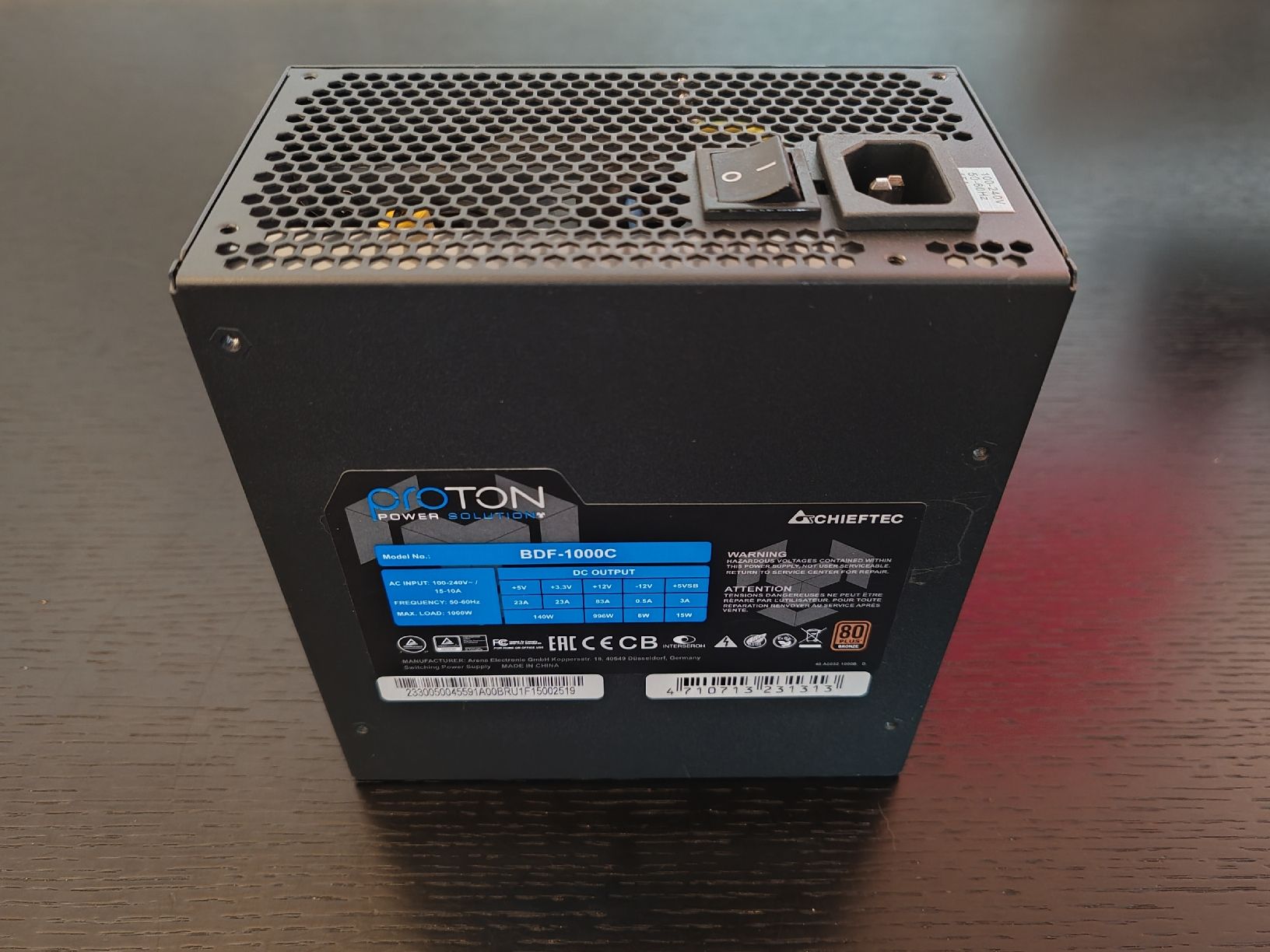Chieftec Componenti elettronici: Chieftec Bdf-1000c, 1000 W - Neu – Nuovo e nell'imballaggio originale da Bern venduto da PrettyGood 4