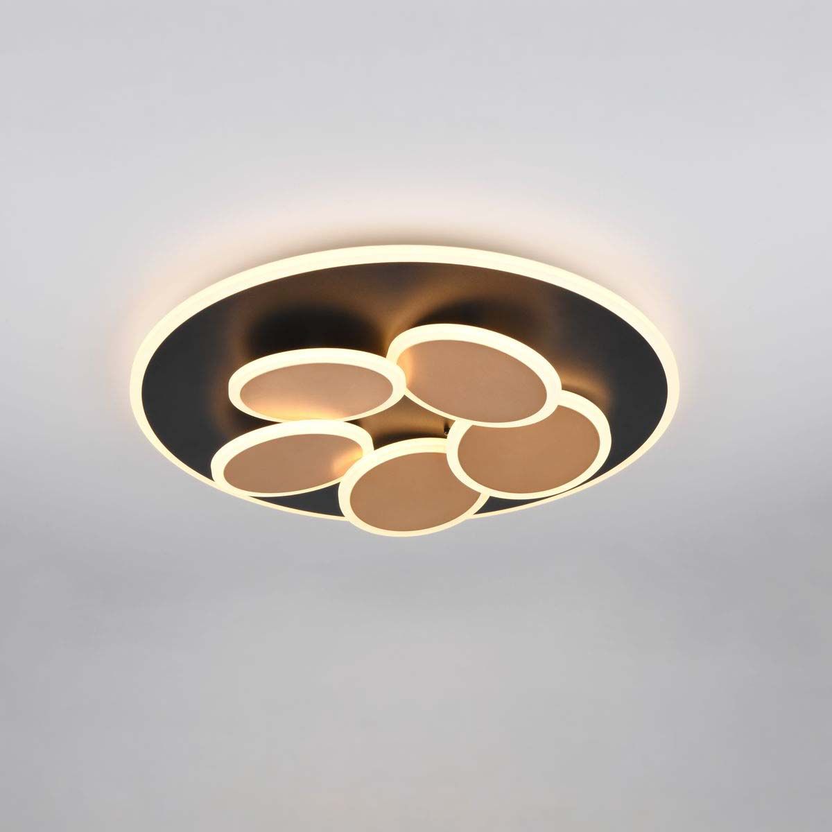 Lampadari & plafoniere: LED Deckenleuchte, Schwarz Gold, 49 cm Ø – Nuovo (secondo la descrizione) da Kreuzlingen venduto da Smart-Light