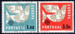 ZWEI EUROPAMARKEN PORTUGAL GESTEMPELT 1963 - EH35