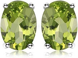 Silber 925 Peridot Ohrringe | Argent et péridot‪‪‪