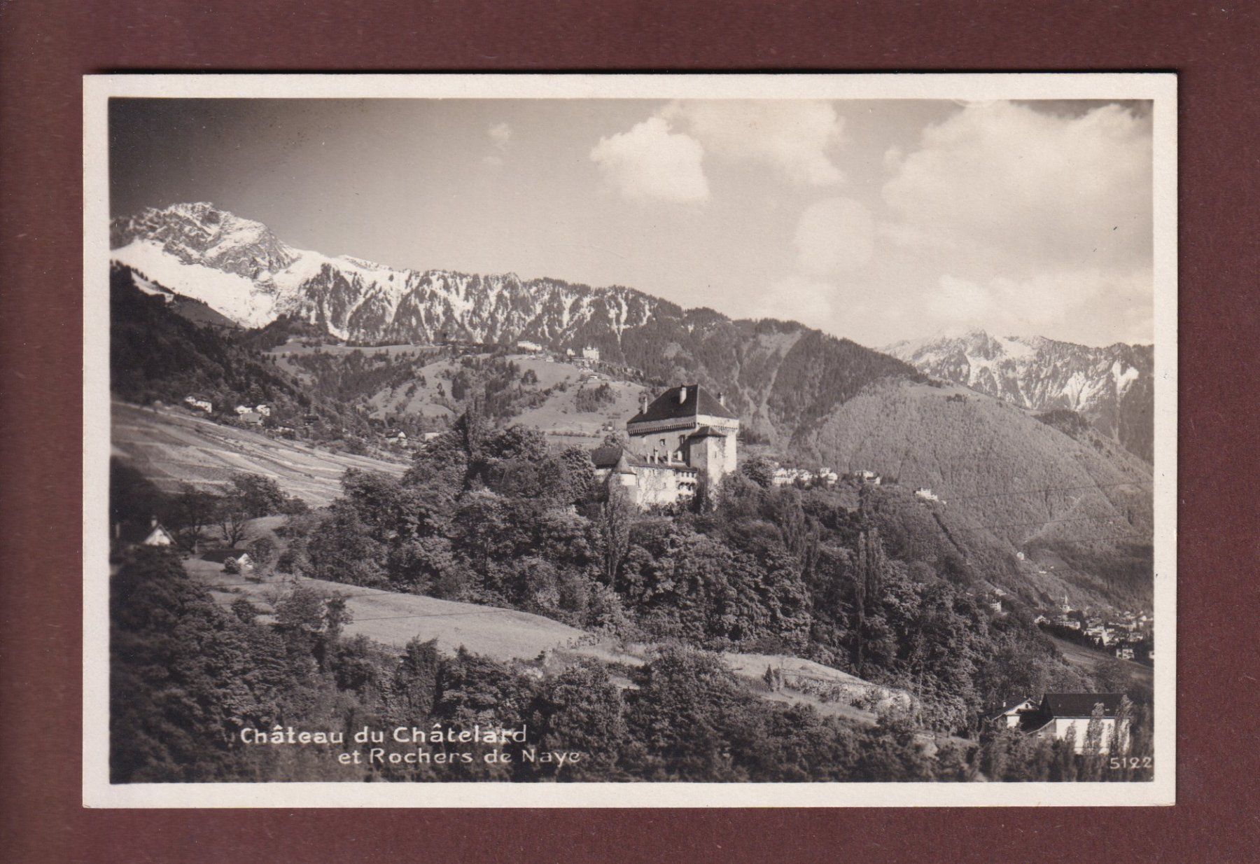 Cartoline postali: Château du CHÂTELARD - Rochers de Naye – Usato da Pully venduto da nicecards-shop