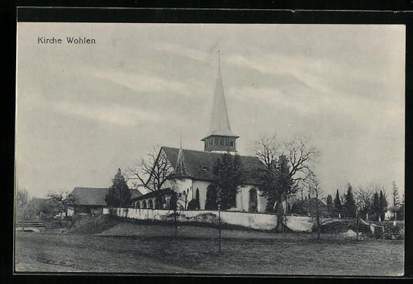 Cartoline postali: AK Wohlen, Blick zur Kirche – Usato da Berlin venduto da bartko-reher