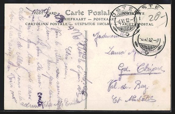 Cartoline postali: AK Uster, Teilansicht mit Kirche, 1912 – Usato da Berlin venduto da bartko-reher 1