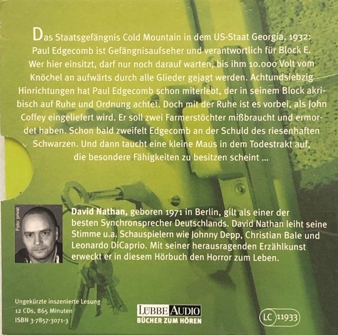 CD: Stephen King - The Green Mile (12 CDs) – Usato da Grüningen venduto da azulmarron 1