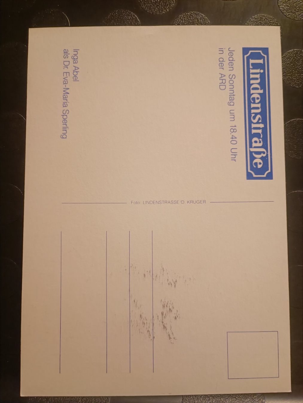 Autografi: Inga Abel - Lindenstrasse - sign. Autogrammkarte – Usato da Menziken venduto da Artographs 1