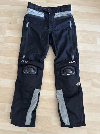 FLM Motorradhose Grösse 38 Schwarz Top Zustand!