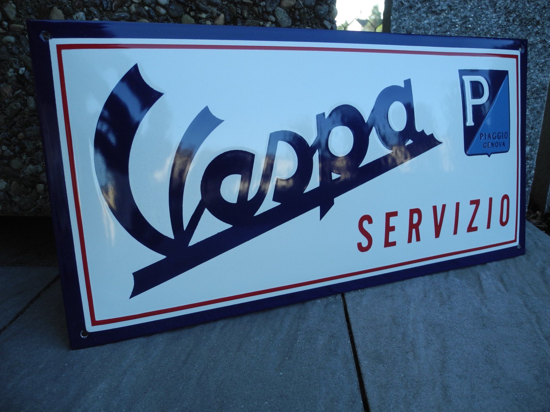 Vespa Insegne: GROSSES VESPA EMAILSCHILD – Usato da Reinach AG venduto da Huckleberrysix 3