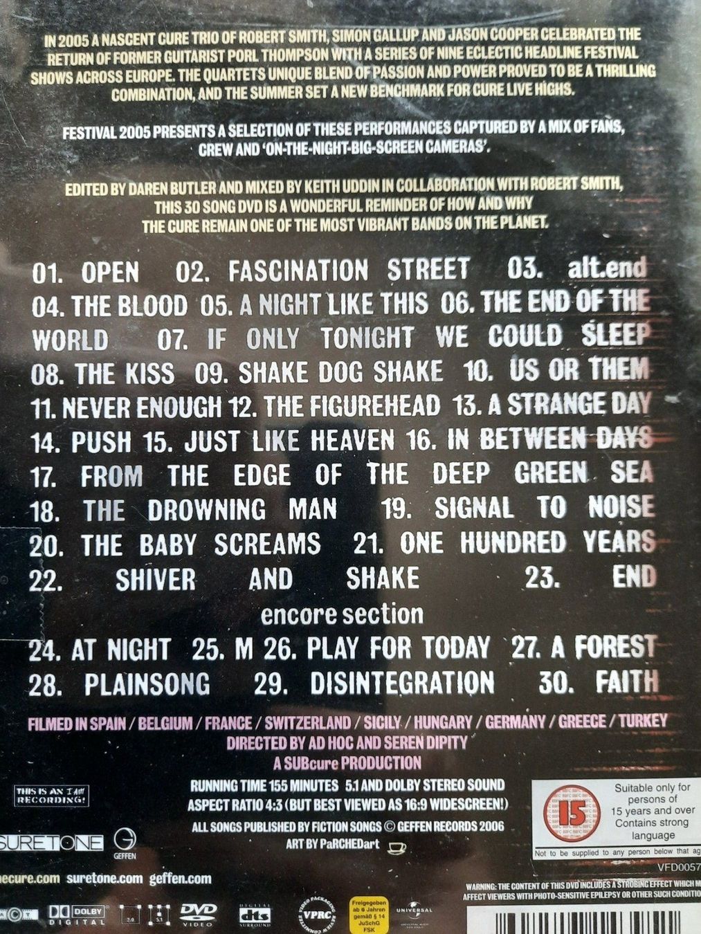Alle DVDs: DVD The Cure - Festival 2005 – Gebraucht aus Pully von bro_n52j 2