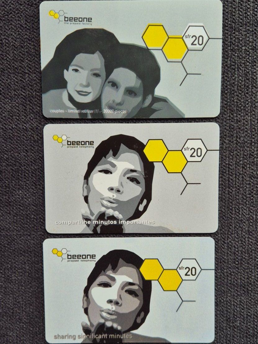 Schede telefoniche: 3 verschiedene Beeone SFR 20 Telefonkarte – Usato da Horw venduto da mi.ba