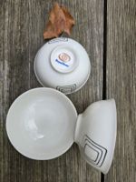 Keramik: Royal Bone Porzellan Teeschalen, 3 Stück