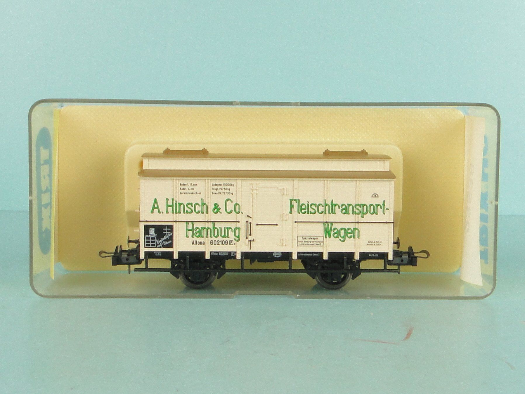 Trix Modellini di ferrovie: Trix H0 23538 Güterwagen Hinsch & Co – Usato da Bülach venduto da cann11 2