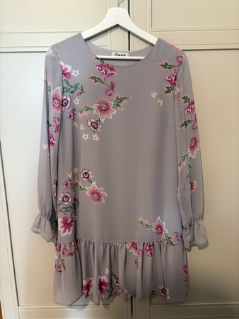 Grey dress with flowers