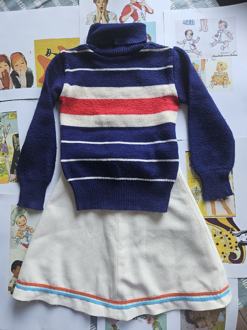 Lotti & Set di vestiti: robe et jupe ensemble réel seventies – Usato da Thônex venduto da lacomtessedesfees 1