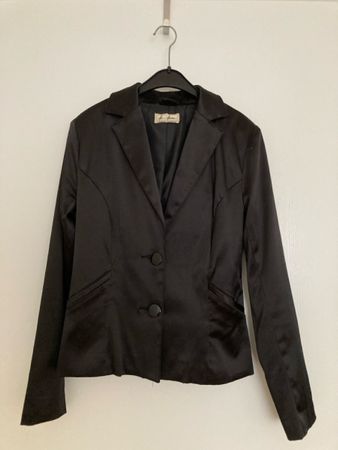 Blazer schwarz glänzend