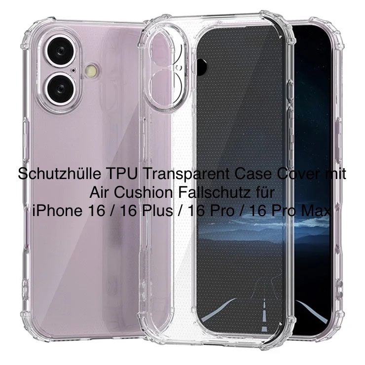 Cover & Protezioni schermo: iPhone 16 Plus Schutzhülle Cover Soft Case Hybrid Fallschutz – Nuovo (secondo la descrizione) da Basel venduto da MY.AIRPODS.SHOP