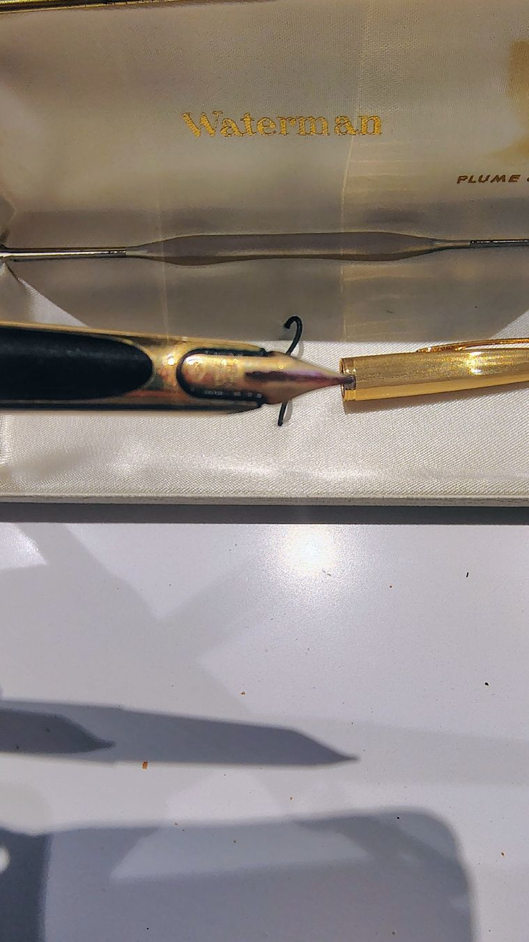 Waterman Sonstiges Schreiben & Zeichnen: Plume vintage avec sa boite plaqué or – Gebraucht aus Puidoux von Sophia70 6