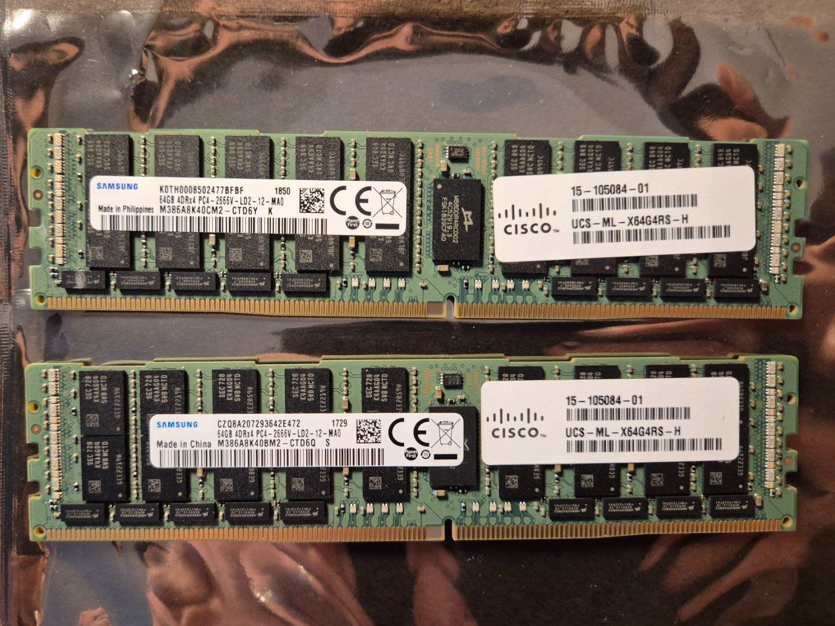 Samsung Memoria / RAM: 2x Samsung 64GB DDR4-2666 ECC LRDIMM Server RAM – Usato da Geneve venduto da supermario_81