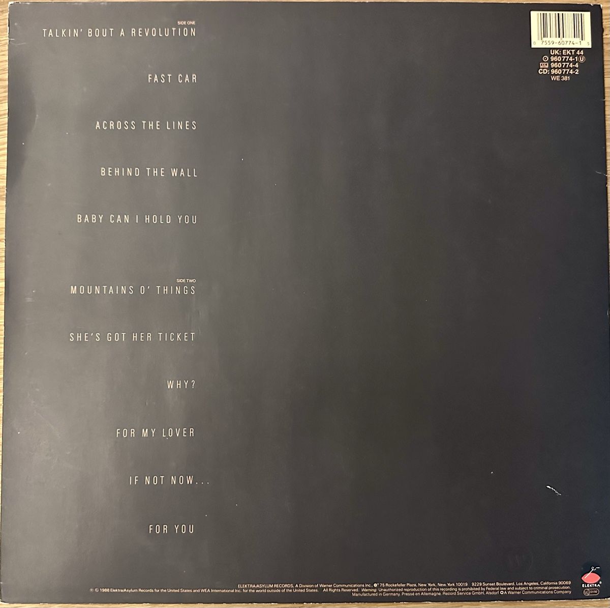Schallplatten: Tracy Chapman - Vinyle LP - Occasion – Gebraucht aus Areuse von PeppinoDG 1