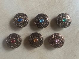 6 cache-boutons NONY New York vintage