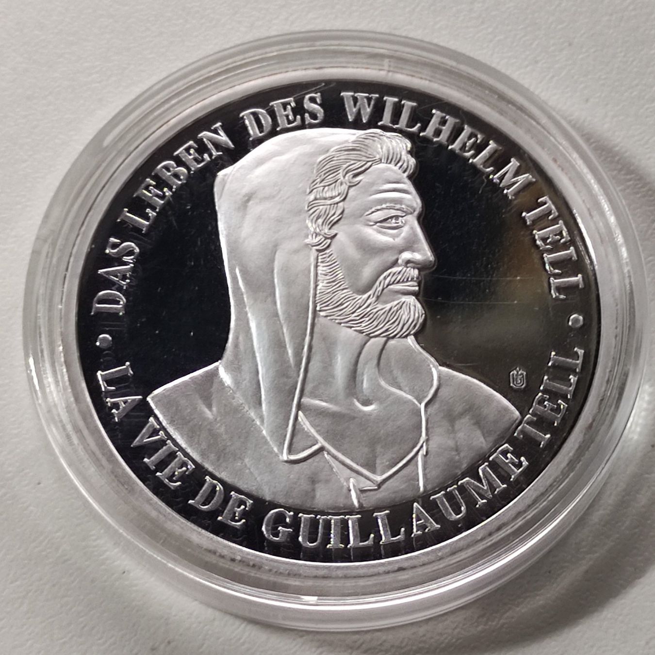 Medaillen: versilberte Medaille 40 mm PP,  Walter Tell – Neu (gemäss Beschreibung) aus Baar von Maxlee75 1