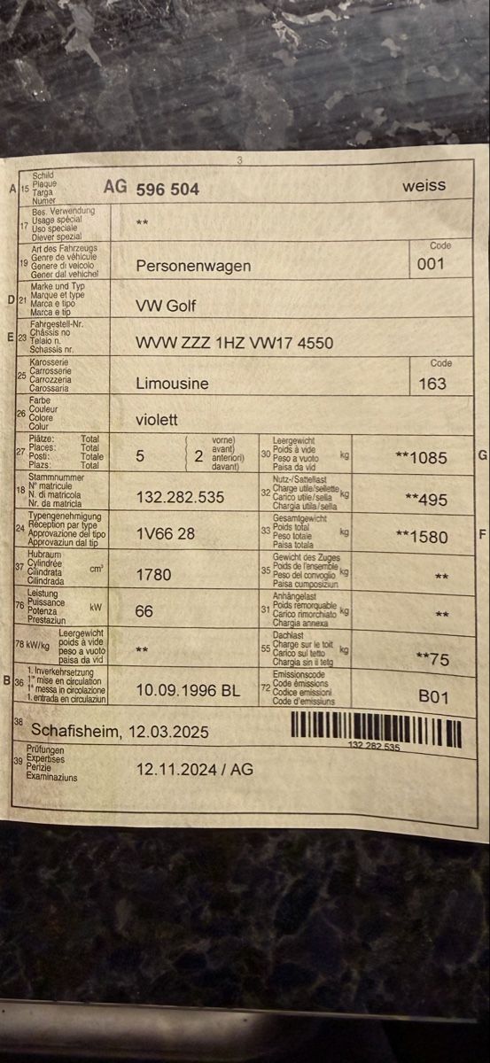 VW Autos: VW Golf 3 1.8L 90Ps – D'occasion à Bellach par Fabrizio91 2