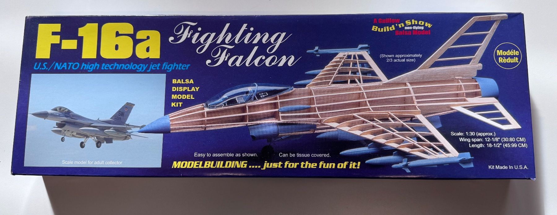 Kit di modellismo & Modellini statici: Guillow's F-16a Fighting Falcon – Nuovo e nell'imballaggio originale da Fahrwangen venduto da Hotroad61