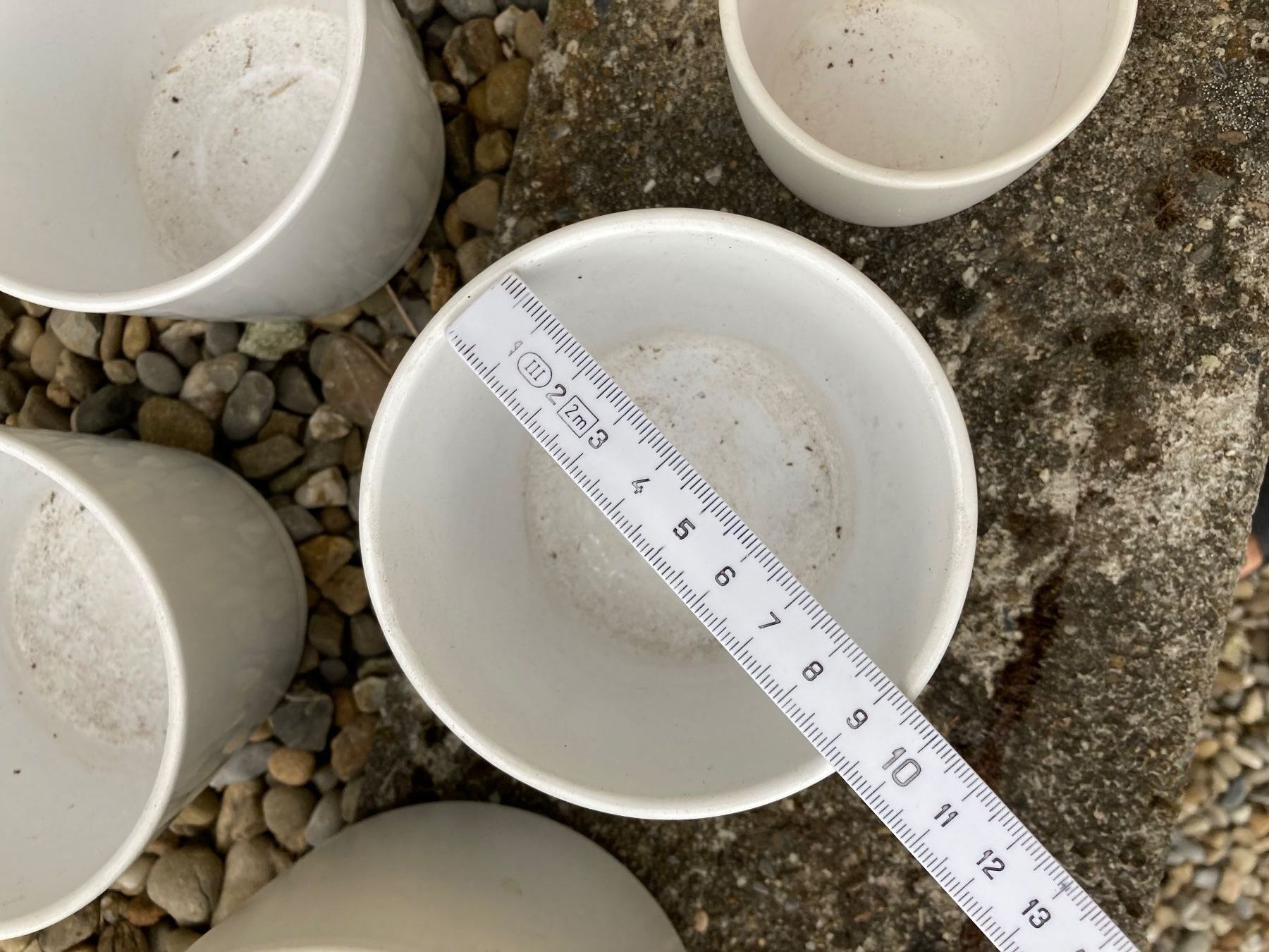 Vasi per fiori: 6x Übertöpfe weiss – Usato da Hitzkirch venduto da eve_may 8