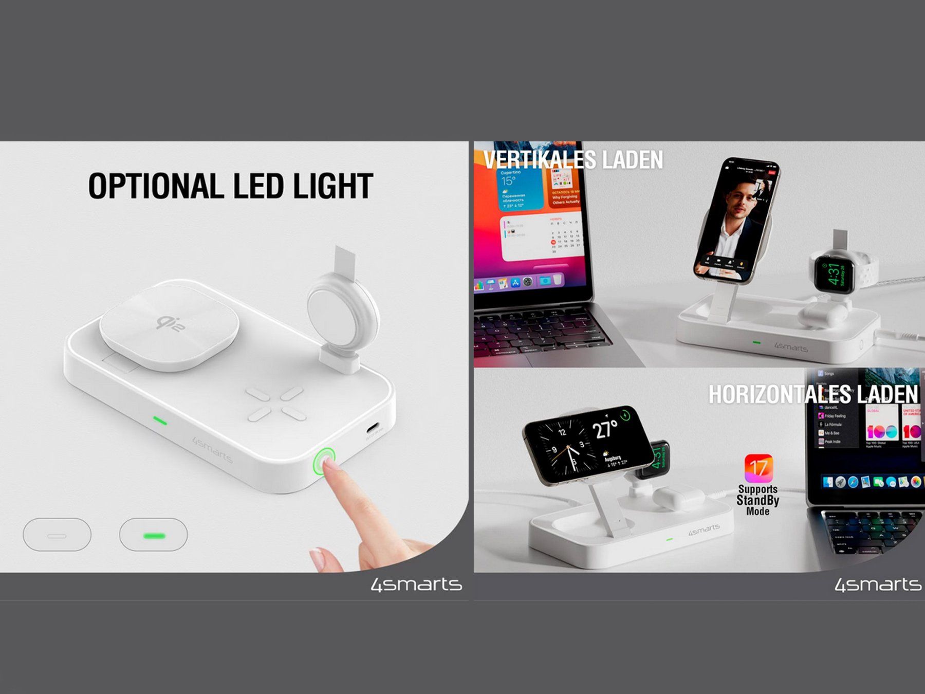 4smarts Caricabatterie: Wireless Charger 4smarts Qi2 Weiss – Nuovo e nell'imballaggio originale da moosseedorf venduto da RTN10 2