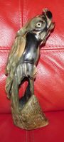 Seltene Eule, geschnitztes Horn, Handmade, H 30 cm