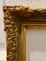 XXL Prunk Bilderrahmen Holz vergoldet 90cm × 81cm um 1900