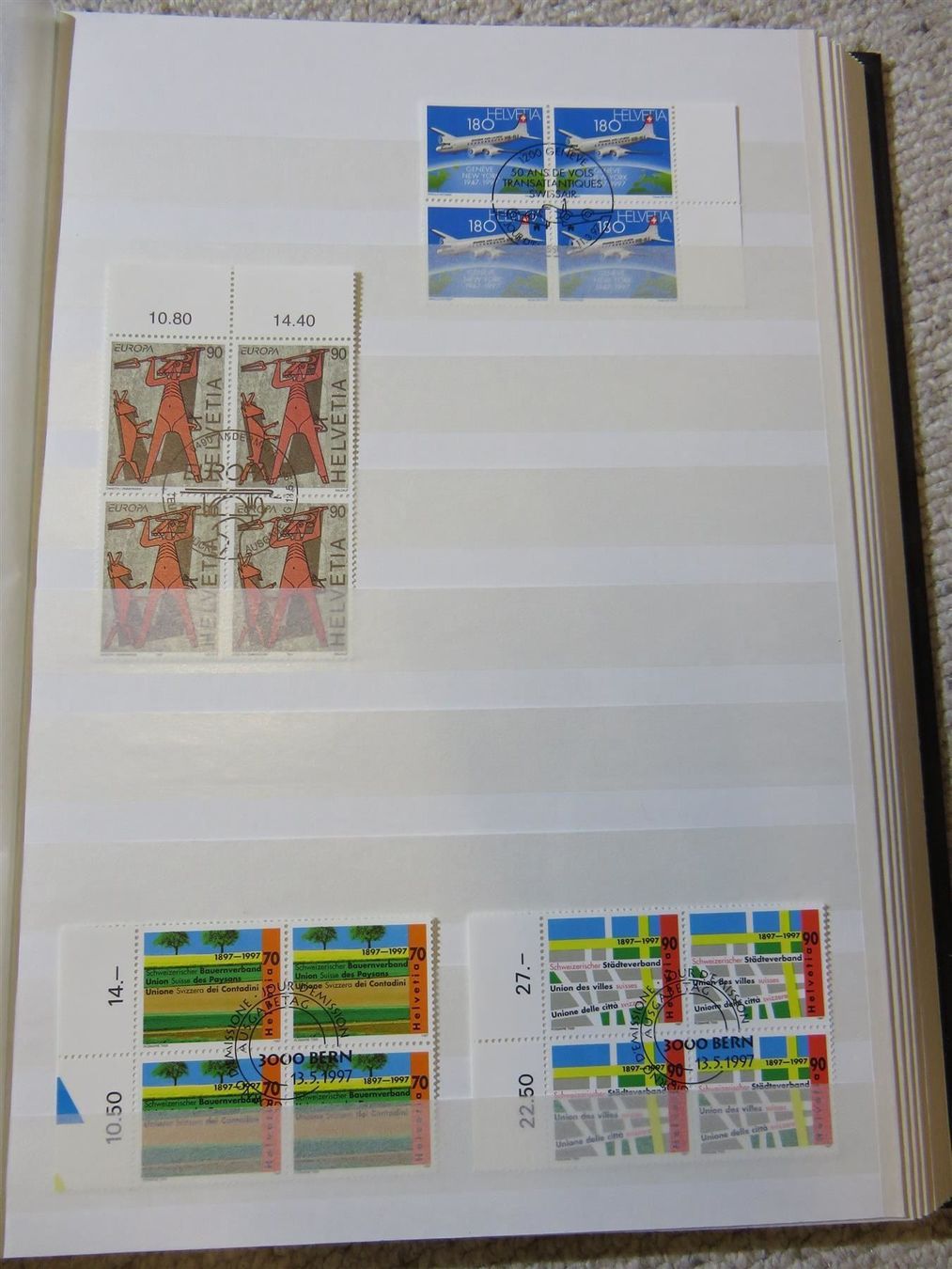 Tutti i francobolli: 1997 4er-Blocks ET inkl. PJ + PP – Usato da Spiez venduto da Crazyduck 2