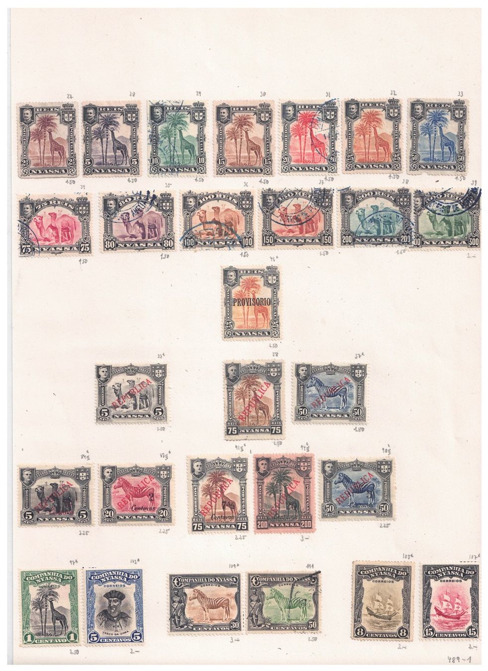 Tutti i francobolli: Nyassa Nyassaland Briefmarken Sammlung – Usato da Näfels venduto da cff2202