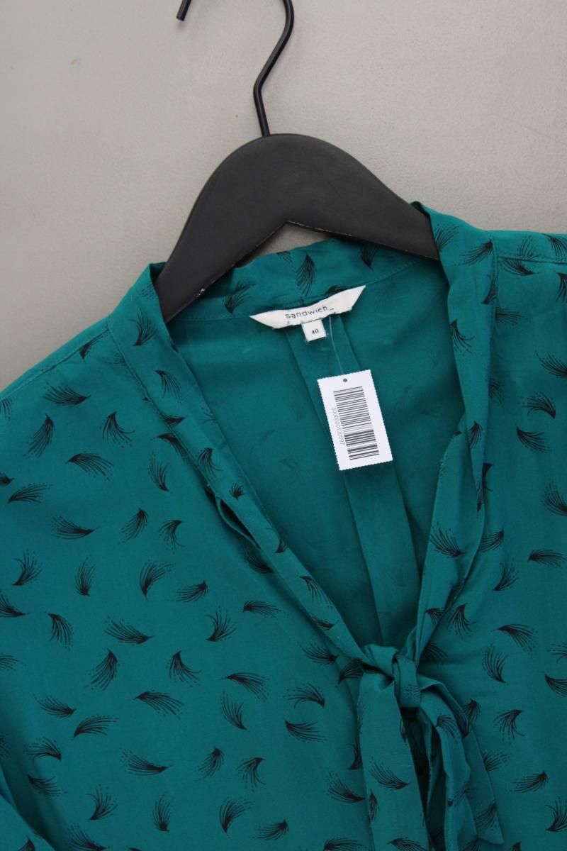 Blusen: Sandwich_ Langarmbluse Petrol Gr. 40 – Gebraucht aus Neustadt an der Waldnaab von SecondLifeFashion 1