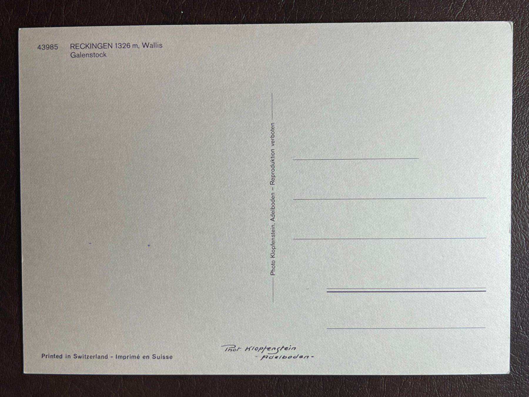 Cartoline postali: Reckingen  mit Galenstock – Usato da Steg VS venduto da _vinci_ 1